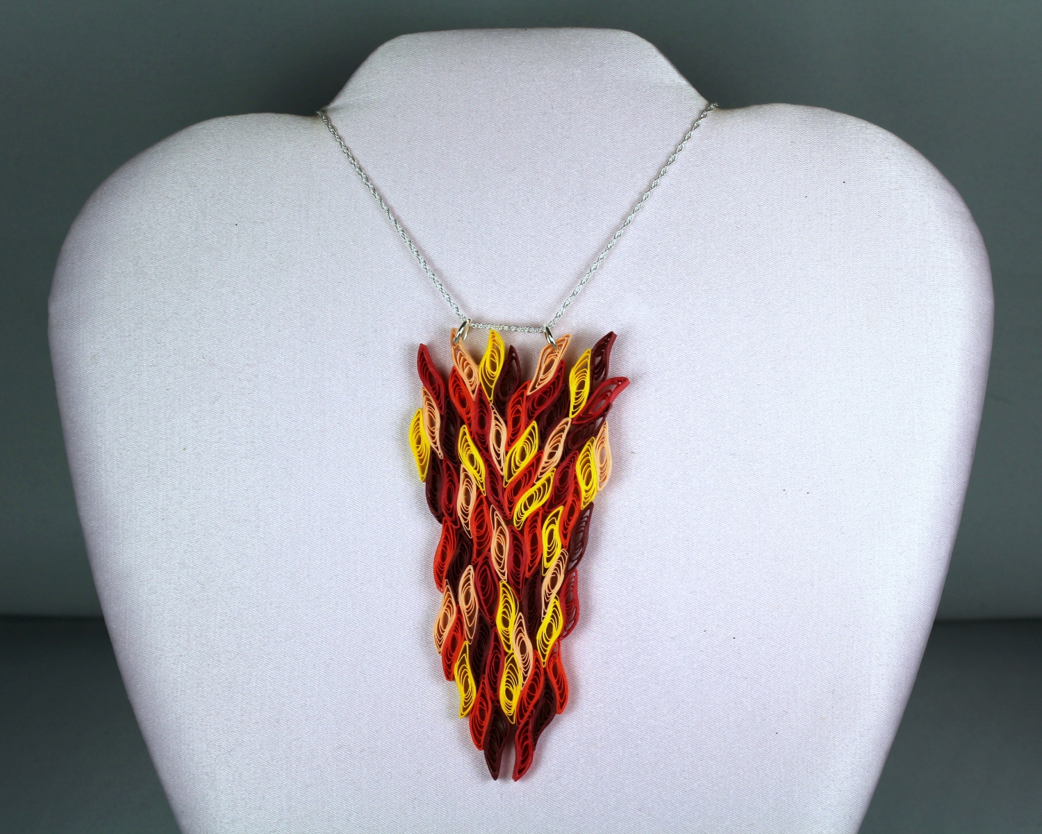 Fire Necklace Paper Quill Devil Costume Jewelry